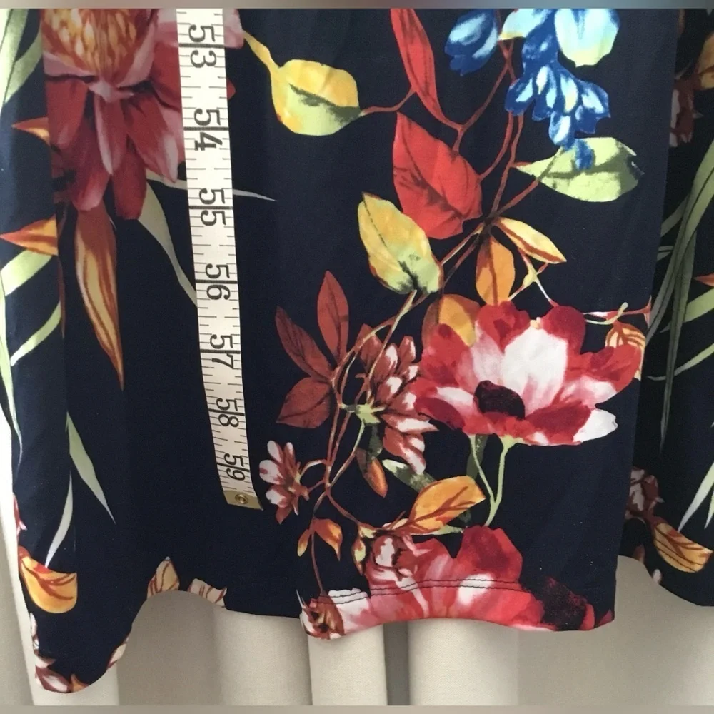 NWT Connected Apparel Plus Women’s Floral Print Polyester Maxi Dress; Size 24W - Picture 8 of 9